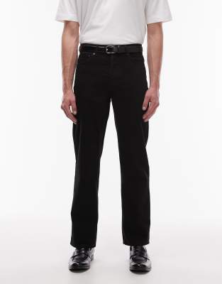 Topman – Svarta, styva, raka jeans - view 1