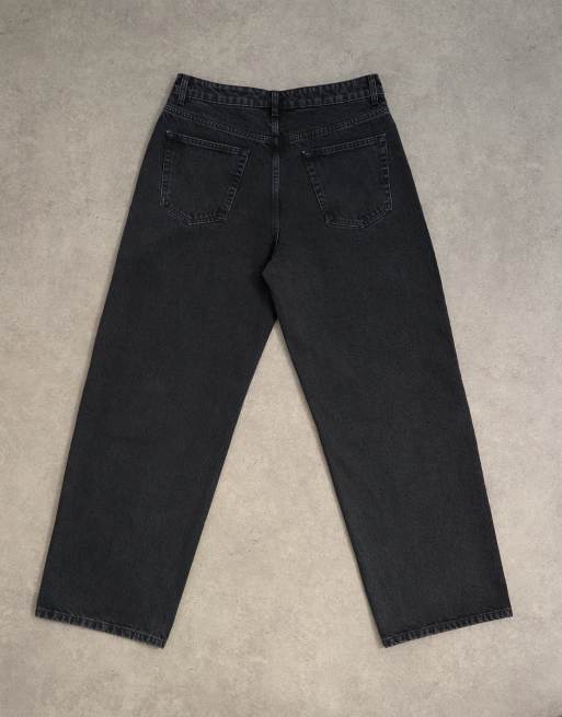 Topman – Svarta, tvättade och baggy jeans med styva ben, 7 av 7