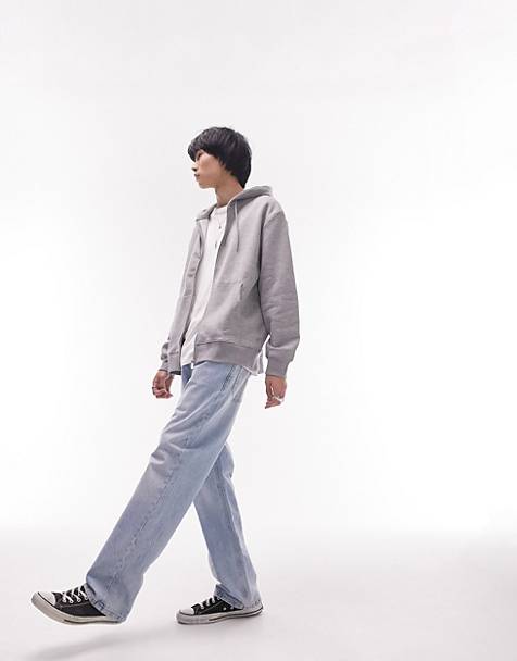 Asos Homme Vêtements Pulls & Gilets Gilets Sweats zippés chiné Sweat-shirt oversize à col zippé 