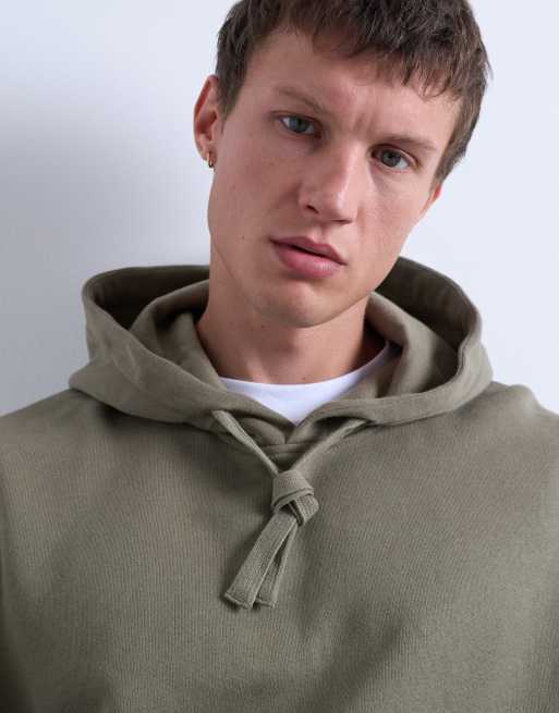 Topman - Sweat à capuche oversize épais - Kaki, 4 de 5