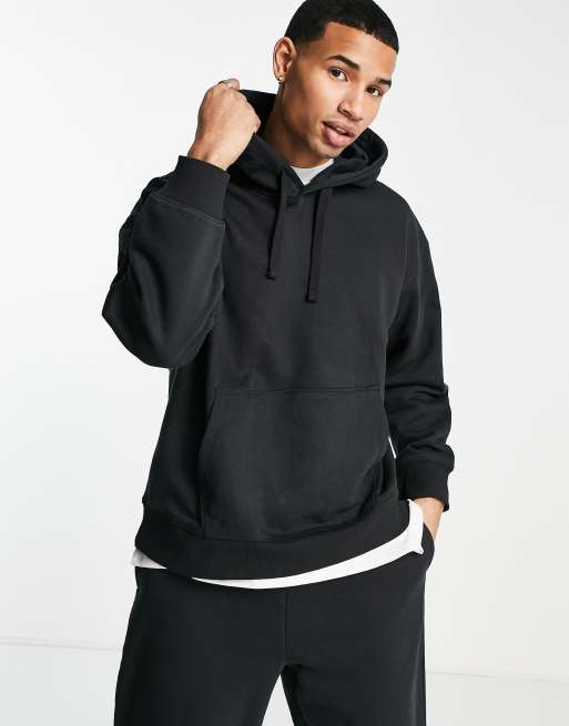 Hoodie noir outlet oversize