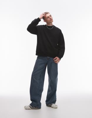 Topman - Sweat oversize - Noir