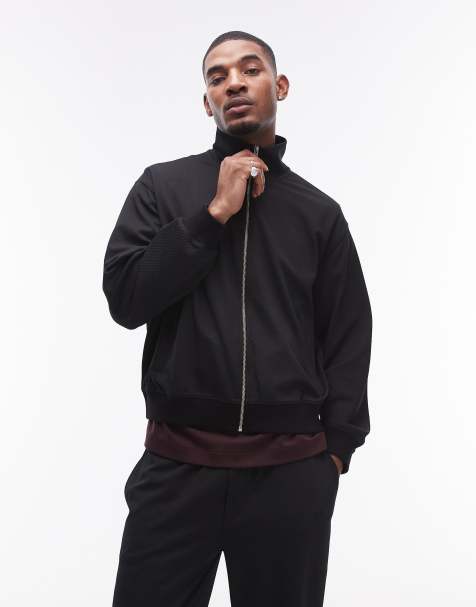 Topman - Sweat zippé texturé - Noir - view 1