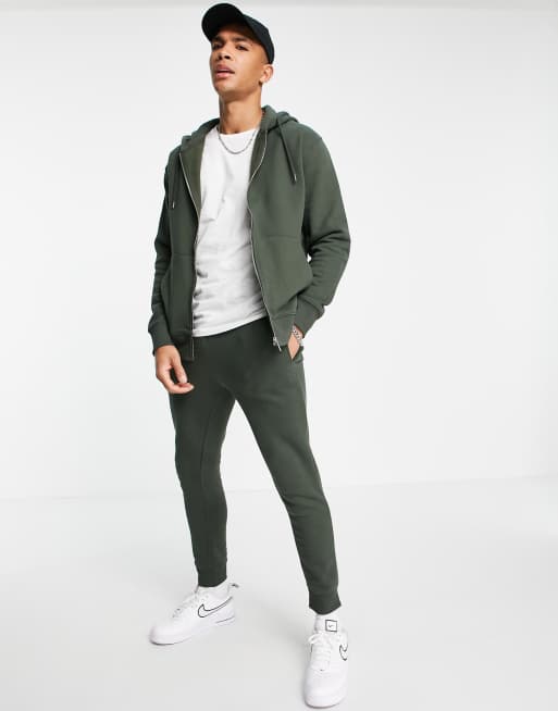 Topman sweatpants in dark khaki - part of a set