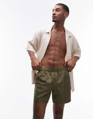 Topman Topman swim short in khaki-Green