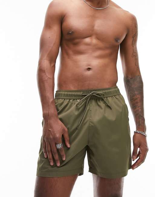 Khaki swim hot sale shorts mens