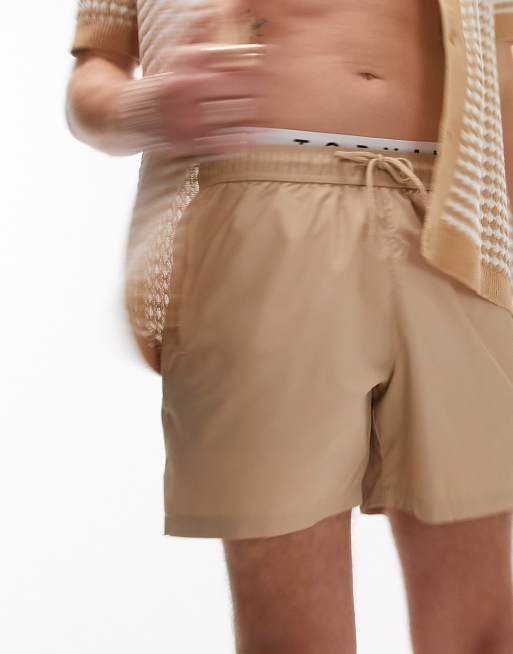 Topman swim shorts in stone, 2 of 4