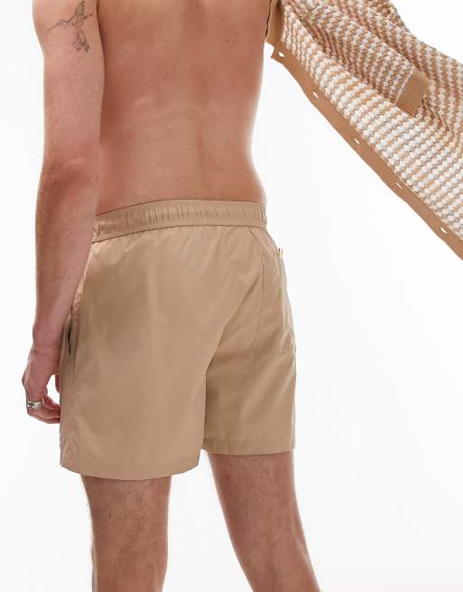 Topman swim shorts in stone, 3 of 4