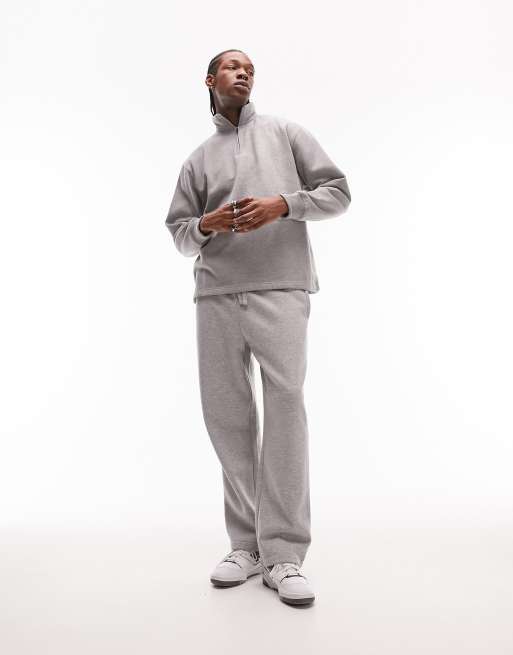 Topman – Szara melanżowa bluza z zamkiem pod szyją, 3 z 4