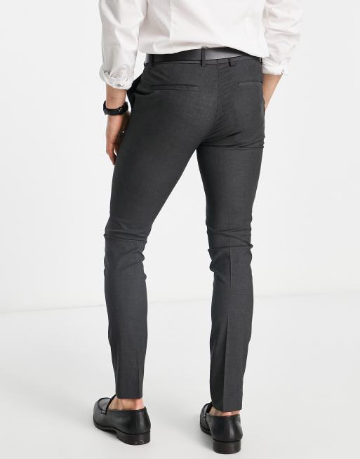 Topman – Szare eleganckie spodnie o bardzo obcisłym kroju, 2 z 4