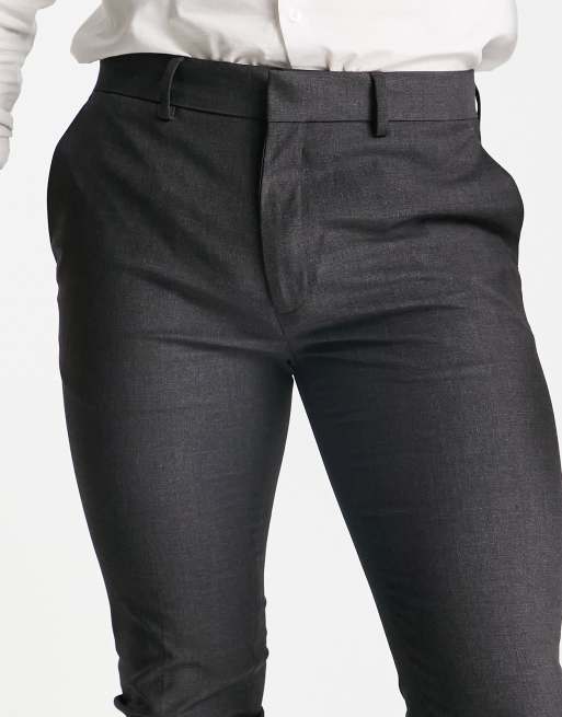 Topman – Szare eleganckie spodnie o bardzo obcisłym kroju, 4 z 4