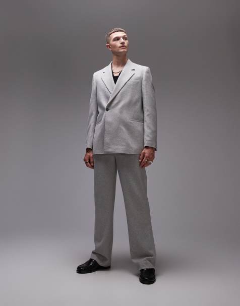 Topman – Szary garnitur z mieszanki wełny - view 1