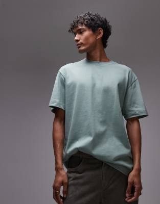 Topman – Szałwiowy T-shirt oversize - view 1