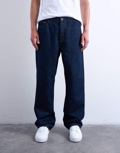 Topman rigid baggy jean in raw