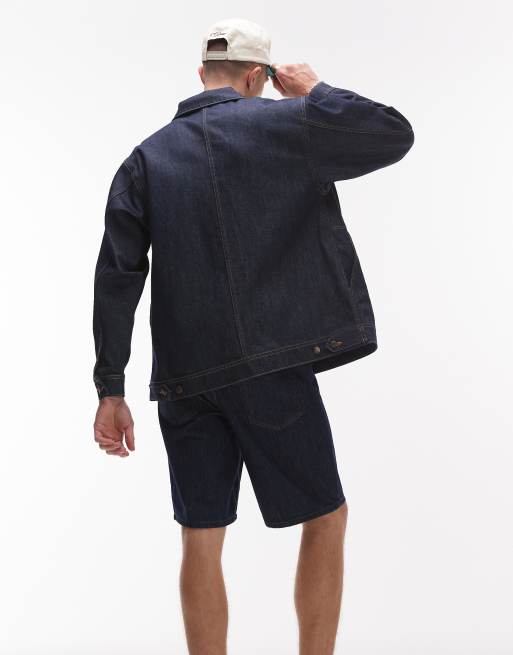 Topman – Szorty jeansowe z prostymi nogawkami z surowego denimu, 2 z 5