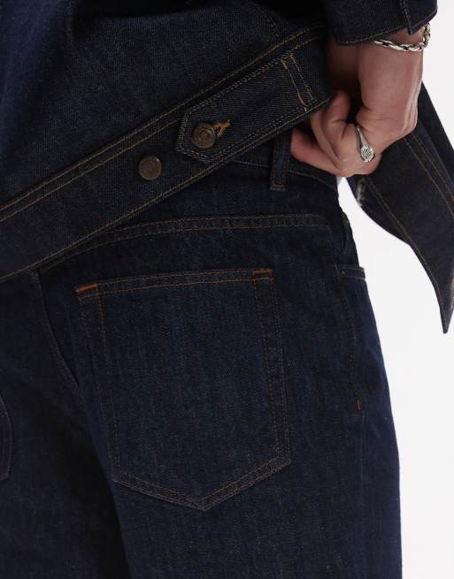 Topman – Szorty jeansowe z prostymi nogawkami z surowego denimu, 3 z 5