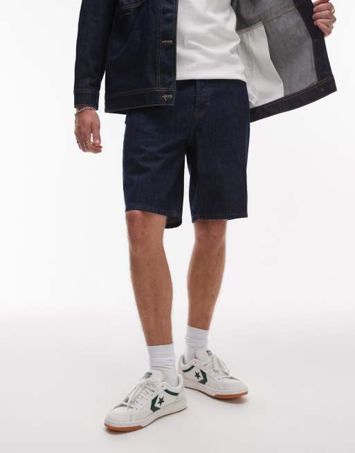 Topman – Szorty jeansowe z prostymi nogawkami z surowego denimu, 4 z 5