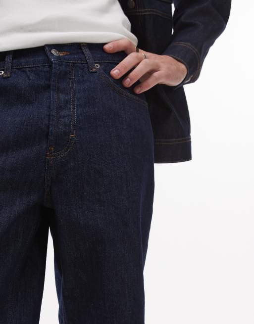 Topman – Szorty jeansowe z prostymi nogawkami z surowego denimu, 5 z 5