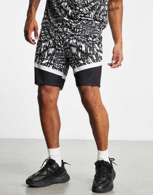 Topman – Szorty piłkarskie w czarno-biały wzór, część zestawu