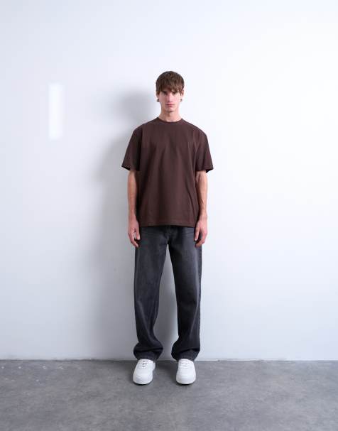 Topman - T-shirt comoda color cioccolato - view 1