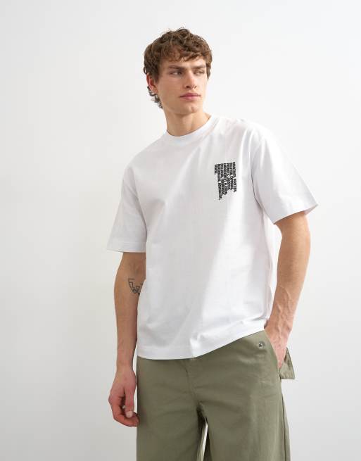 Topman - T-shirt comoda nera con stampa Forgiveness sul davanti e sul retro, 3 di 5