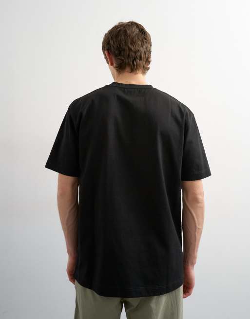 Topman - T-shirt comoda nera, 3 di 5
