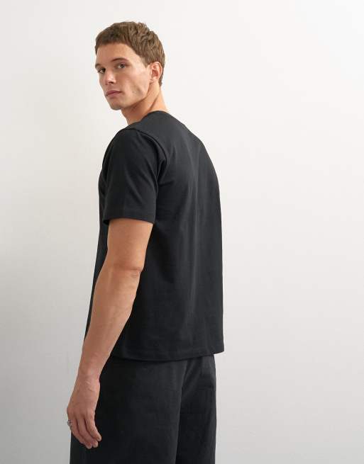 Topman T-shirt corta regular fit nera, 4 di 5