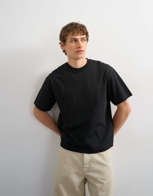 Topman - T-shirt décontracté raccourci - Noir, 2 de 5