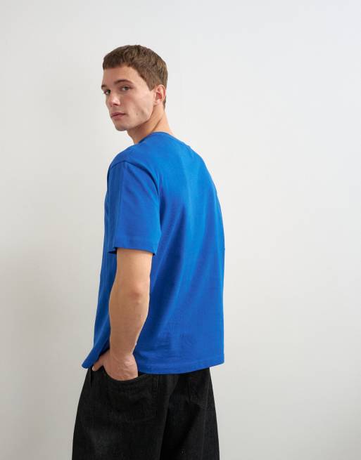 Topman t-shirt i avslappnad passform i dammblå, 3 av 5