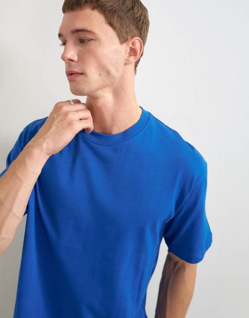 Topman t-shirt i avslappnad passform i dammblå, 4 av 5