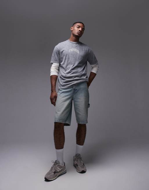 Topman - T-shirt imprimé ultra oversize - Noir délavé, 3 de 4