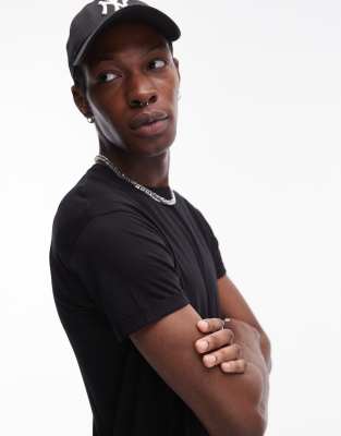 Topman - T-shirt long - Noir