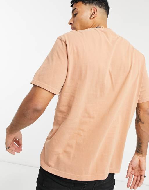 Topman - T-shirt met California-print in camel, 2 van 4