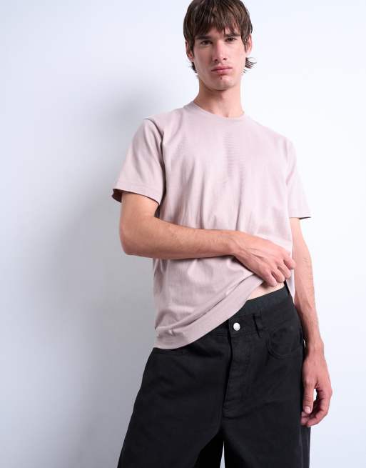 Topman - T-shirt met klassieke pasvorm in nertsbruin, 3 van 5