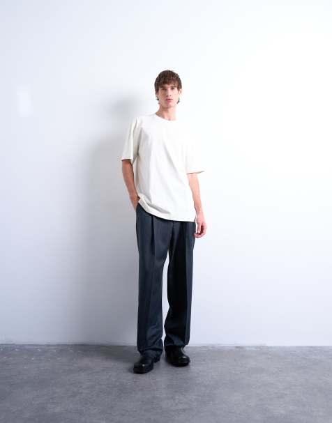Topman - T-shirt met oversized pasvorm in ecru - view 1