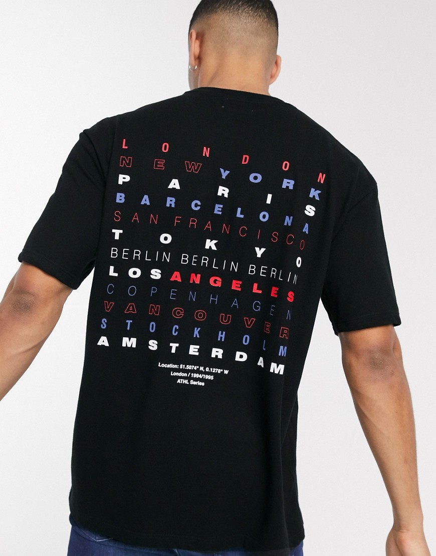 Topman - T-shirt met print achterop in zwart