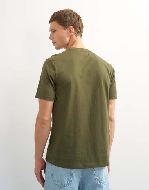 Topman – T-Shirt mit klassischer Passform in Khaki, 4 von 7