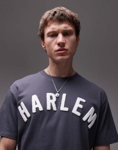 Topman - T-shirt oversize à broderie de qualité supérieure - Gris délavé - view 1