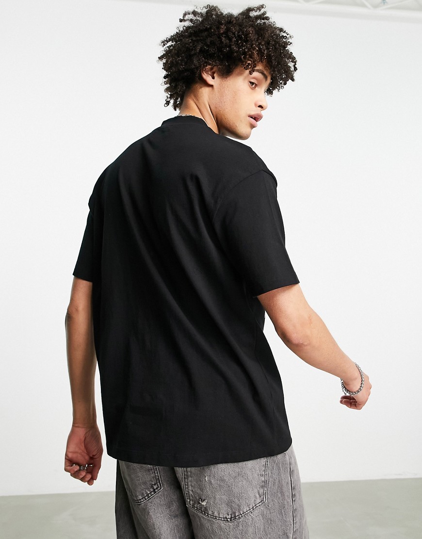 T-shirt oversize nera con riquadro e stampaEvolve-Nero - Topman T-shirt donna  - immagine1