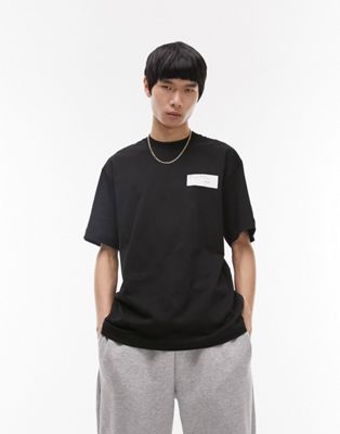 Topman oversized t-shirt with front and back Paris print in black - ASOS Price Checker