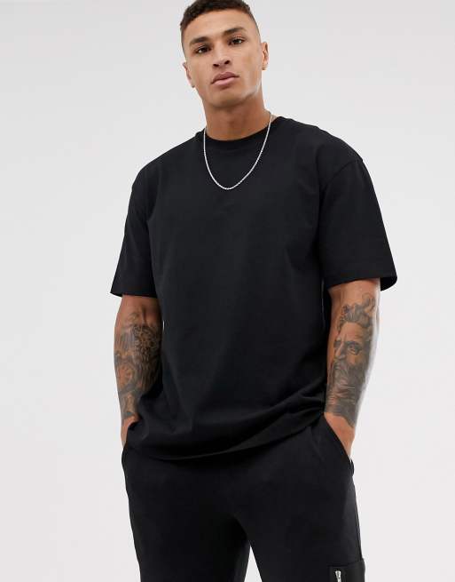 Topman Tshirt oversize Noir ASOS