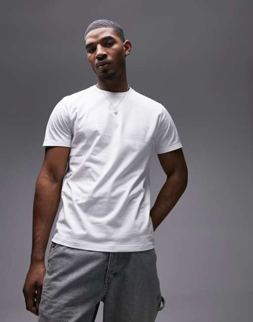 Topman - T-shirt regular fit bianca