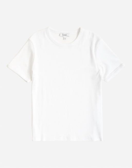 Topman t-shirt slim fit a coste bianca, 6 di 7