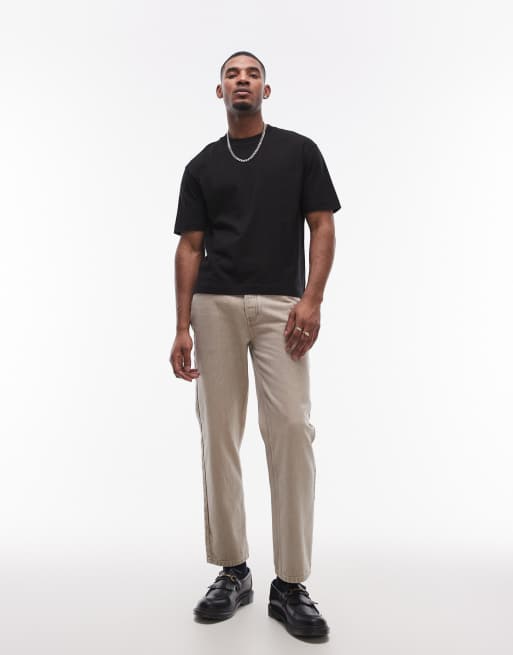 Topman - T-shirt squadrata nera