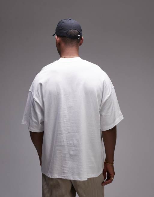Topman - T-shirt super oversize bianca, 2 di 4