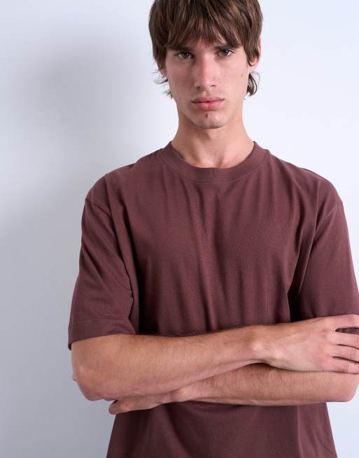 Topman - T-shirt taglio corto marrone, 4 di 5