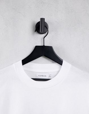 Homme Topman - T-shirt ultra oversize à manches longues - Blanc