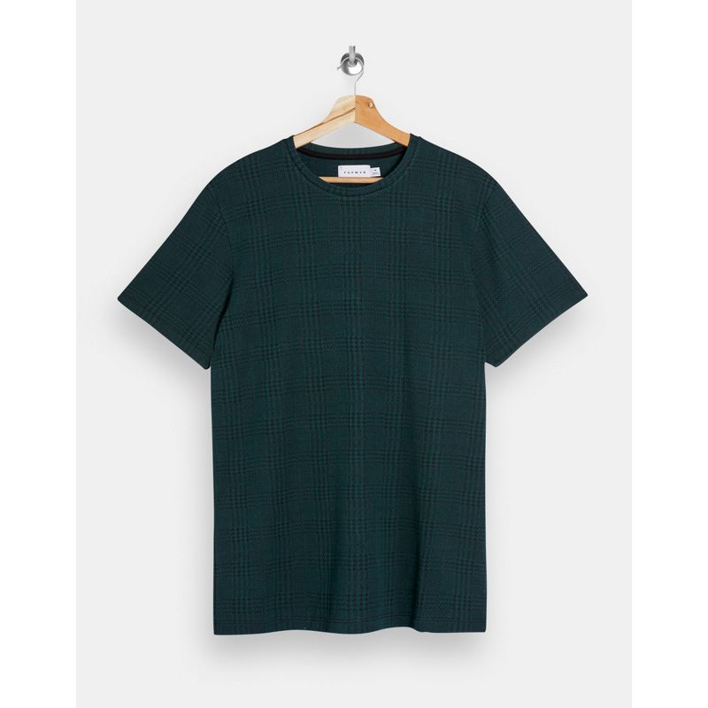 Uomo T-shirt e Canotte Topman - Completo coordinato verde a quadri