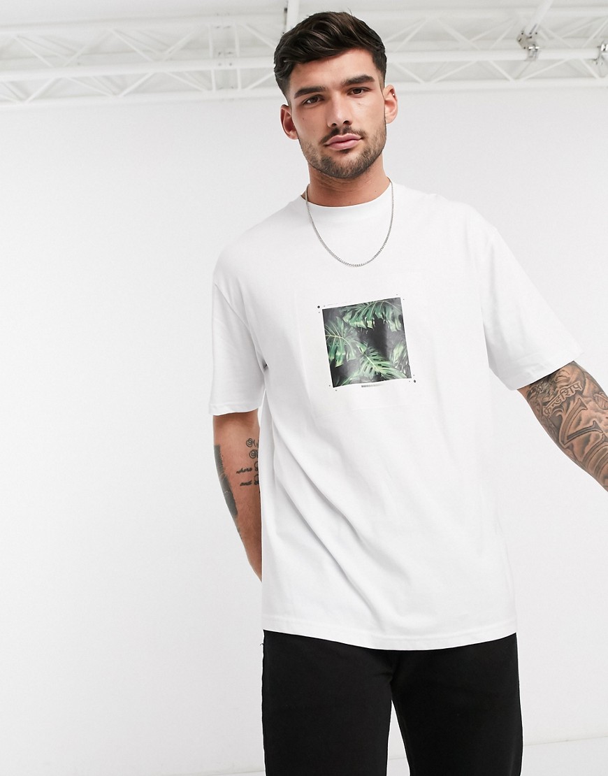 Topman t-shirt with palm springs print in white