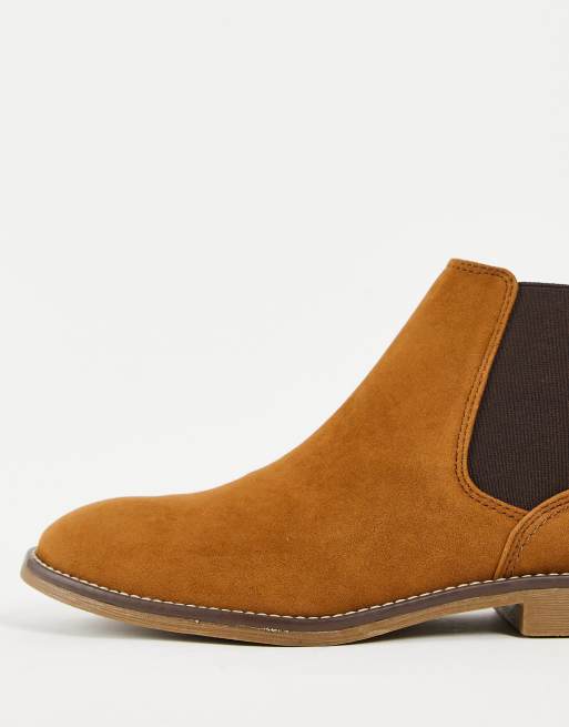 Topman tan suede chelsea | ASOS